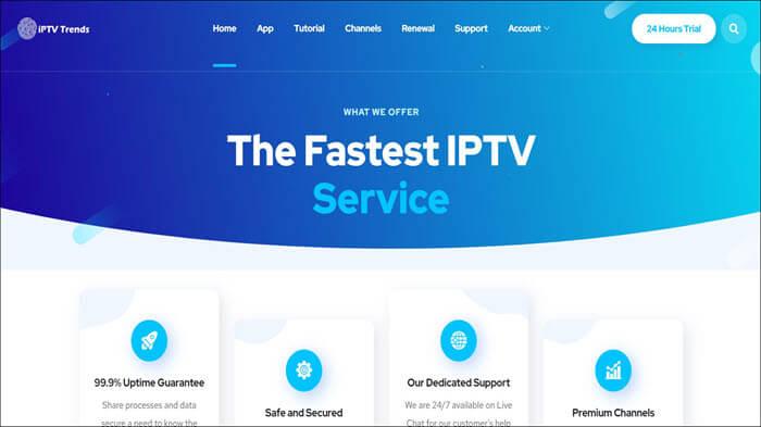 page d'accueil de IPTV Trends