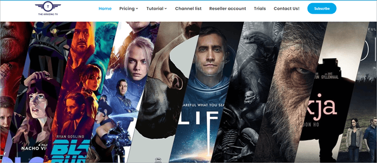 page d'accueil de Amazing TV