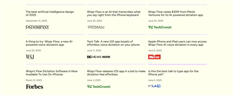 Major media reviews about Wispr Flow