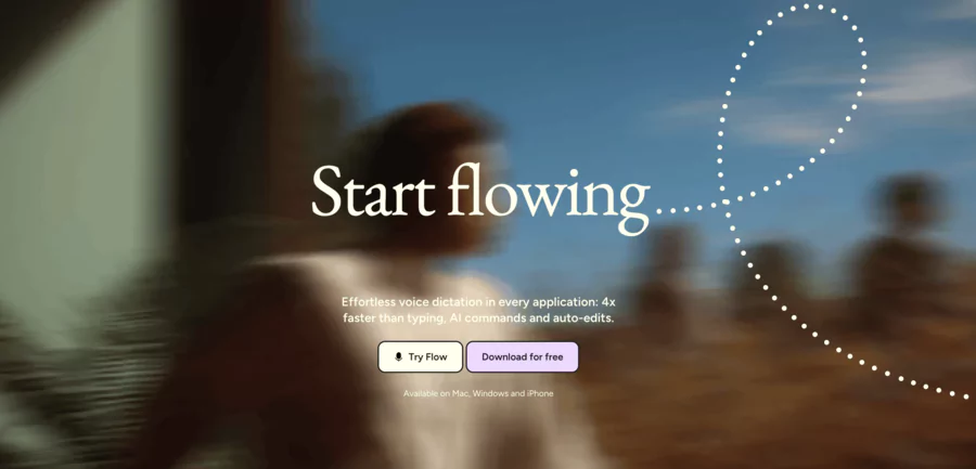 call to action to start with Wispr Flow