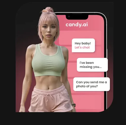 Simulation de relations amoureuses virtuelles par messages texte sur Candy AI
