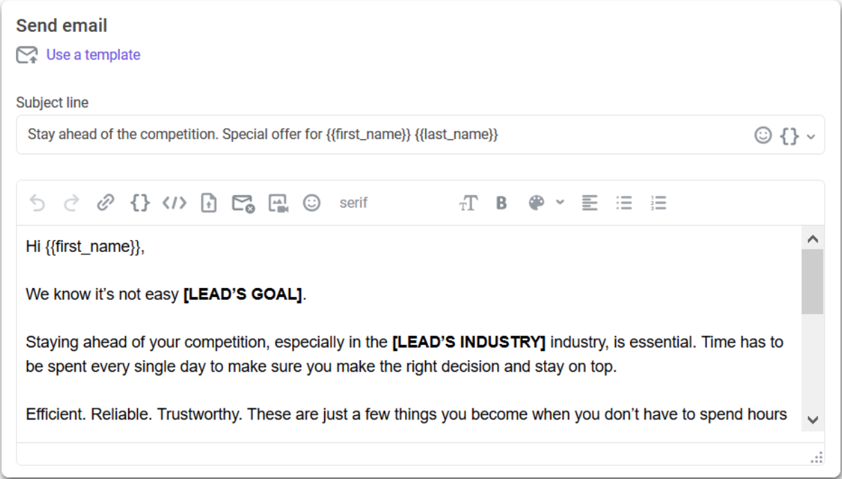 Send Customizable Emails