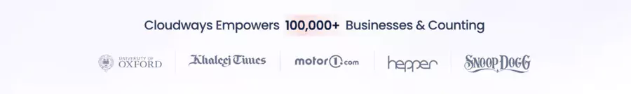 Customers using Cloudways cloud hosting