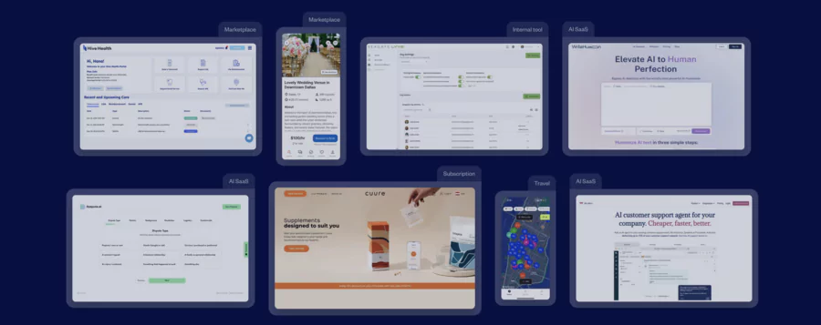 Application creation templates on Bubble