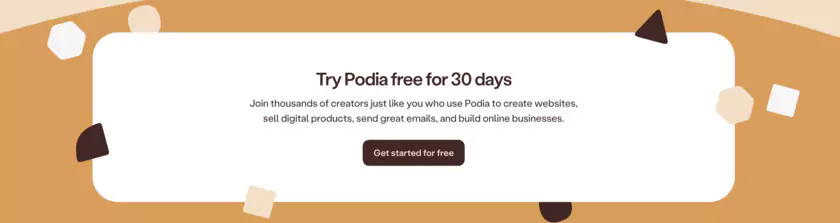 Podia signup