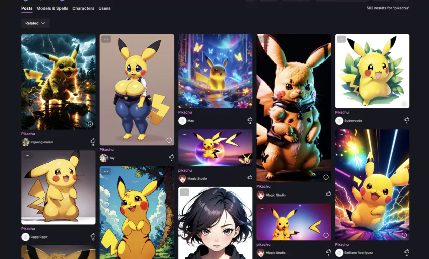 Yodayo dashboard