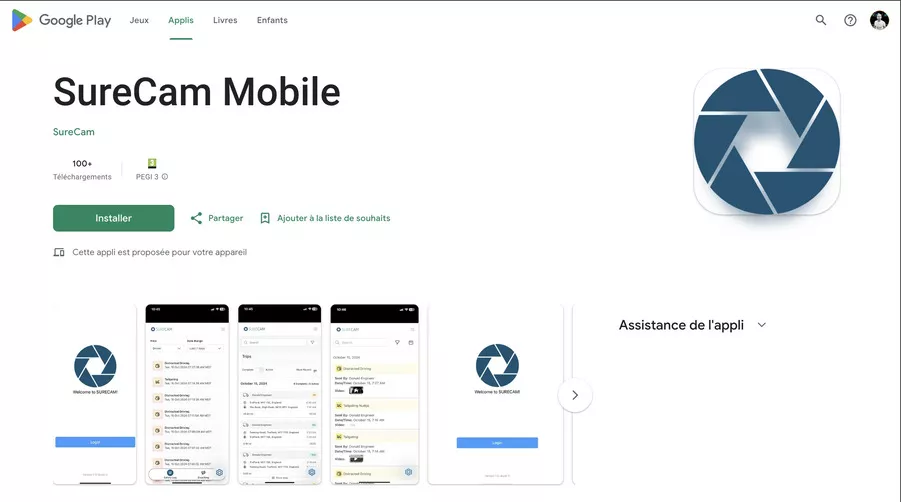 Application mobile SureCam