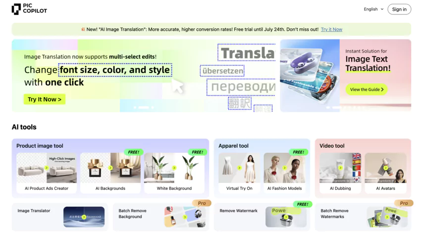 Pic Copilot Image Translator
