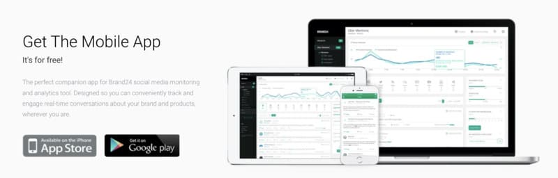 Brand24 menu across all platforms for sentiment analysis