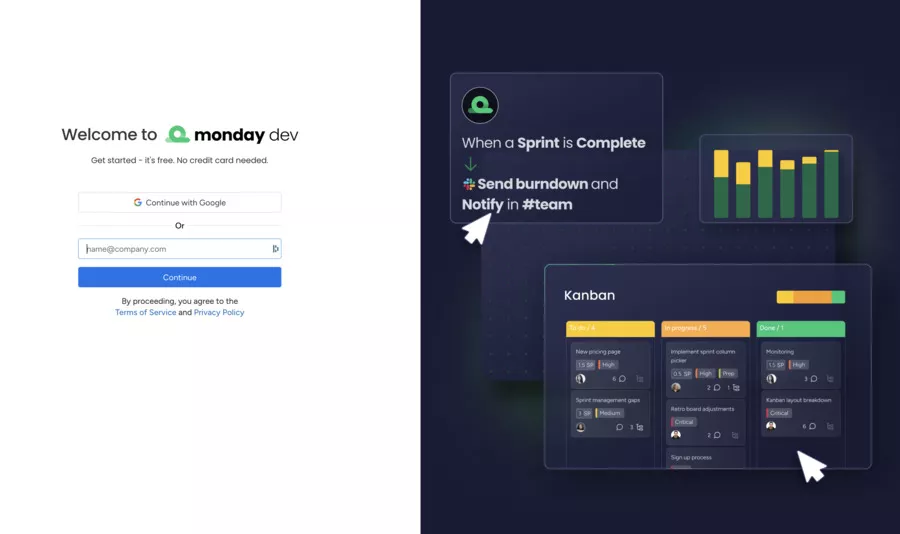 roadmap backlog de monday dev
