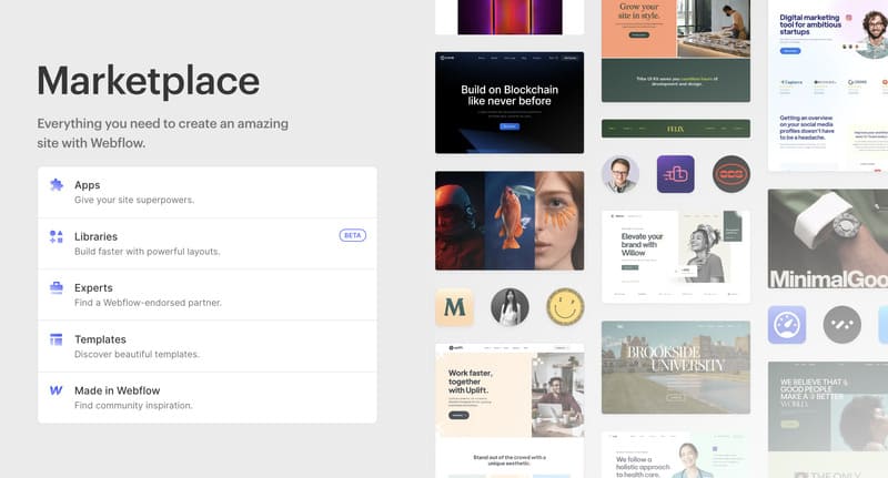 Design de site en ligne avec Webflow