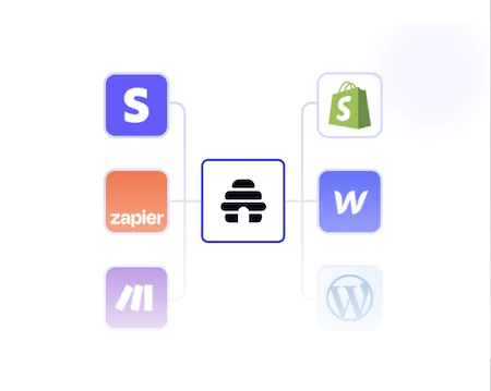 Interface montrant les différentes intégrations disponibles