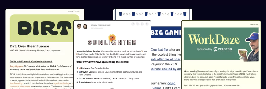 exemples de campagnes de communication dans beehiiv