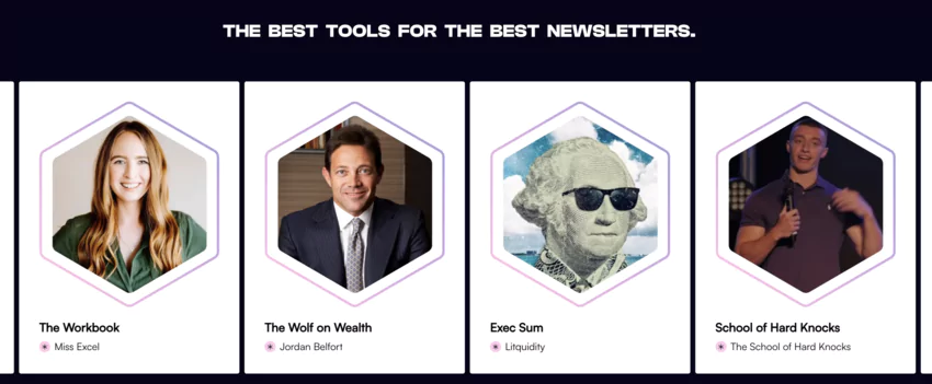 Interface principale de Beehiiv montrant les différentes fonctionnalités