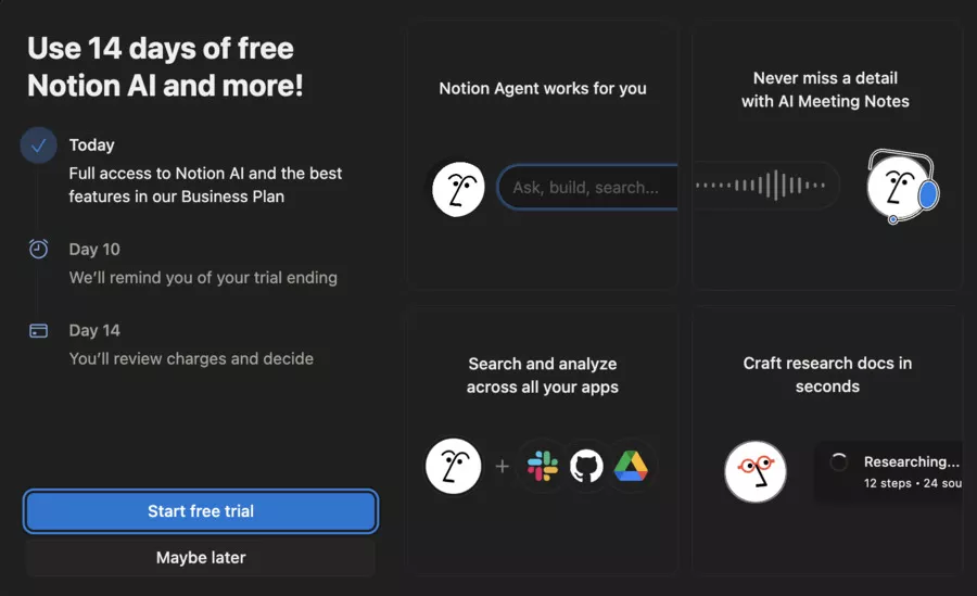 Créer un compte sur notion ai 