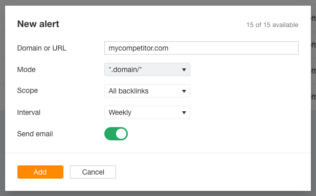 Alertes Ahrefs pour trouver des mos clés