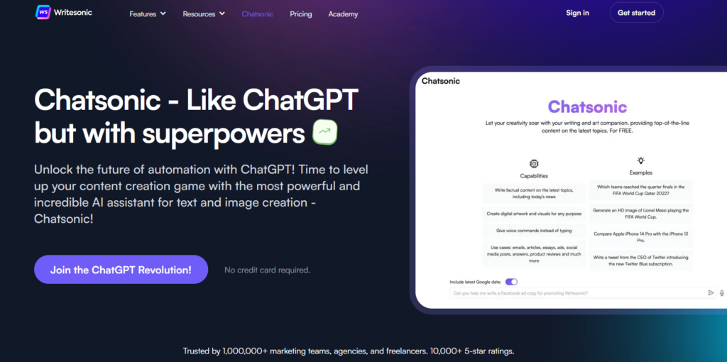 chatsonic website