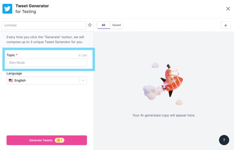 Tweet Generator for Twitter