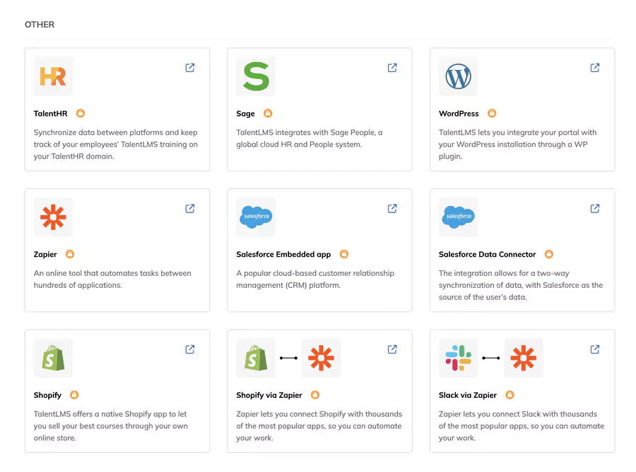 Shopify and Zapier integrations in TalentLMS