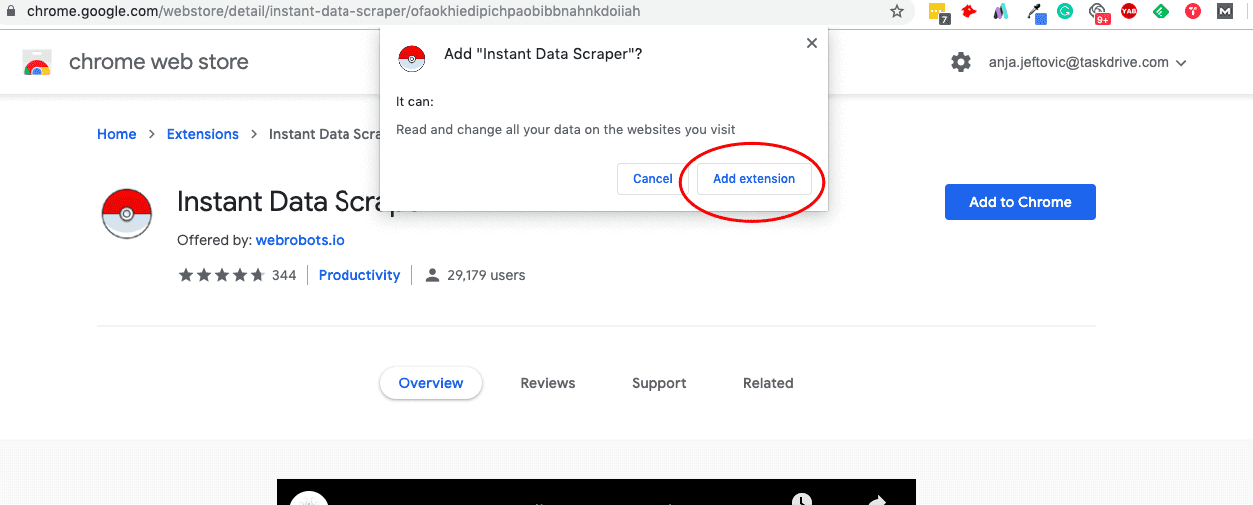Instant Data Scraper