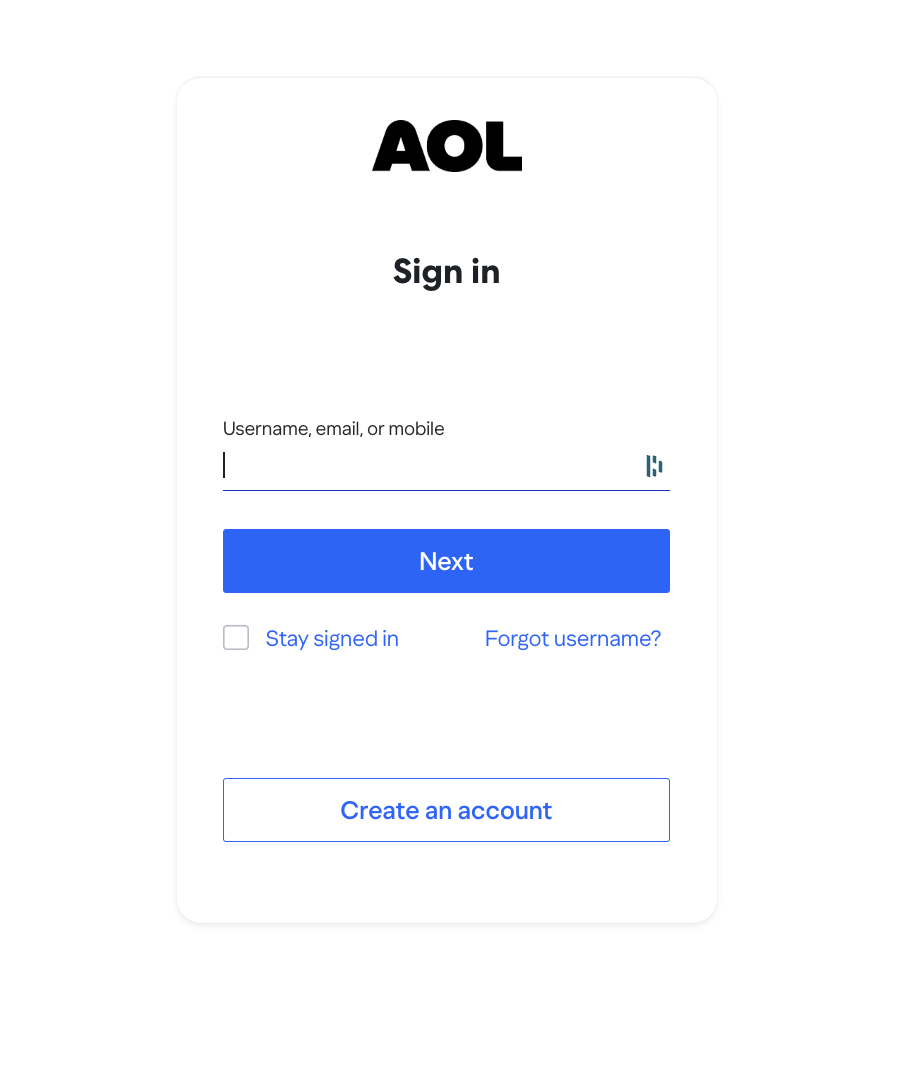 login to AOL mail