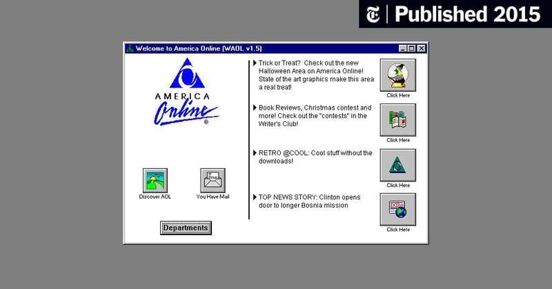 old interface of AOL mail