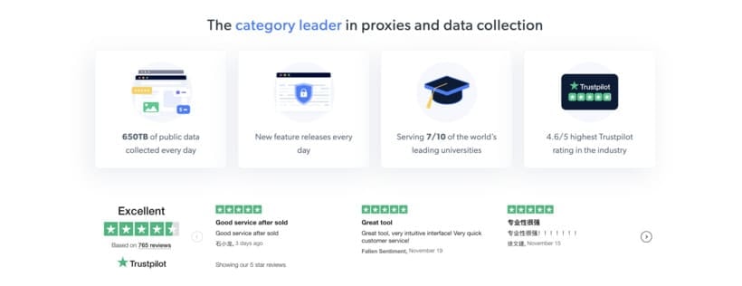 collection de proxies pour les sites web 