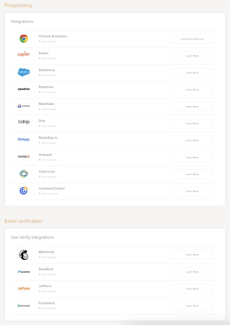 intégrations de Voila Norbert sur son site web