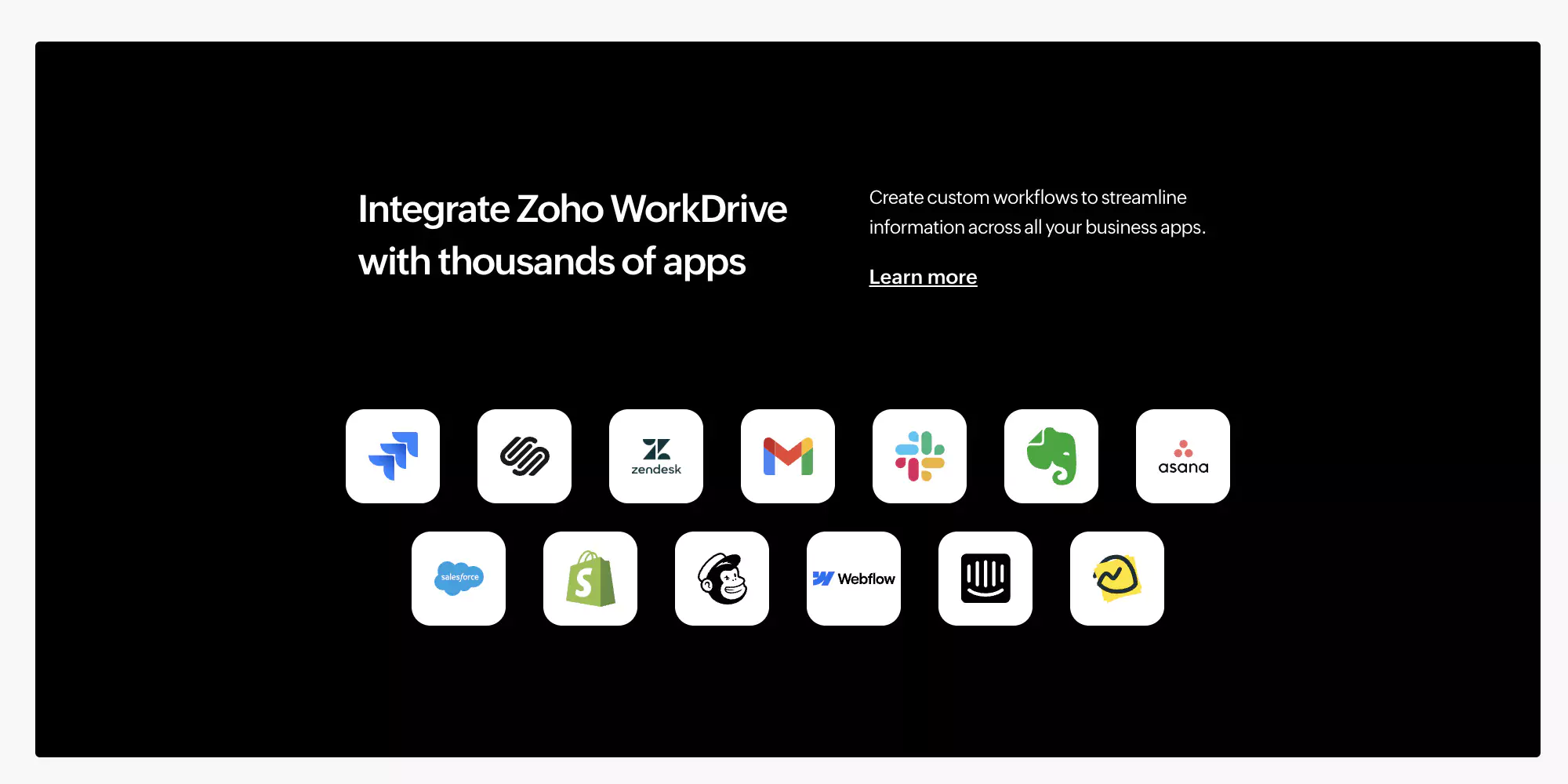 Zoho WorkDrive integrations
