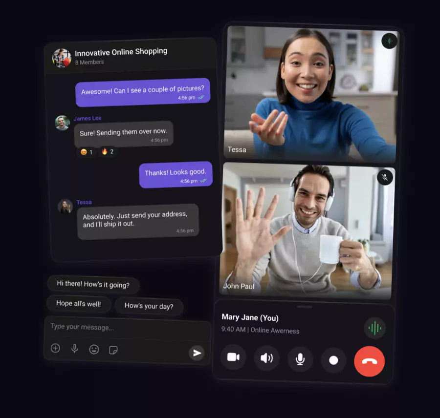 cometchat offers messaging and video chat for customers