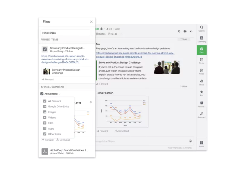 Flock interface for files