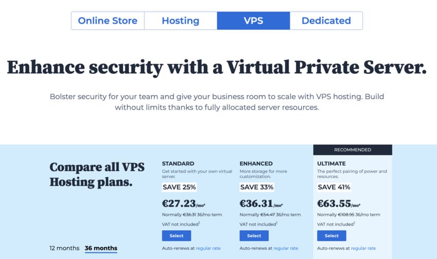 avis bluehost VPS & noms de domaine