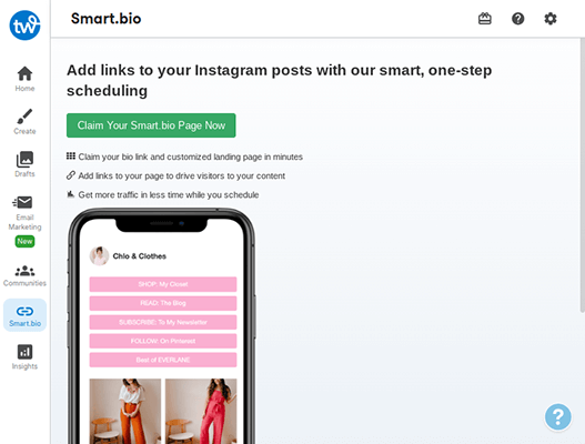 smart bio de tailwind app