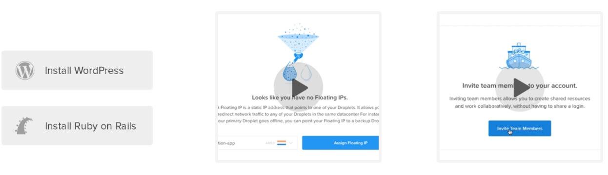 DigitalOcean Review control panel