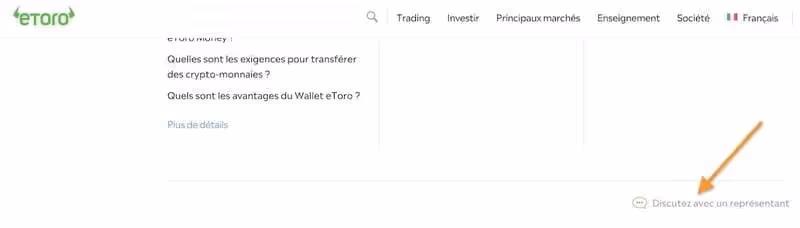 avis etoro - chat en ligne