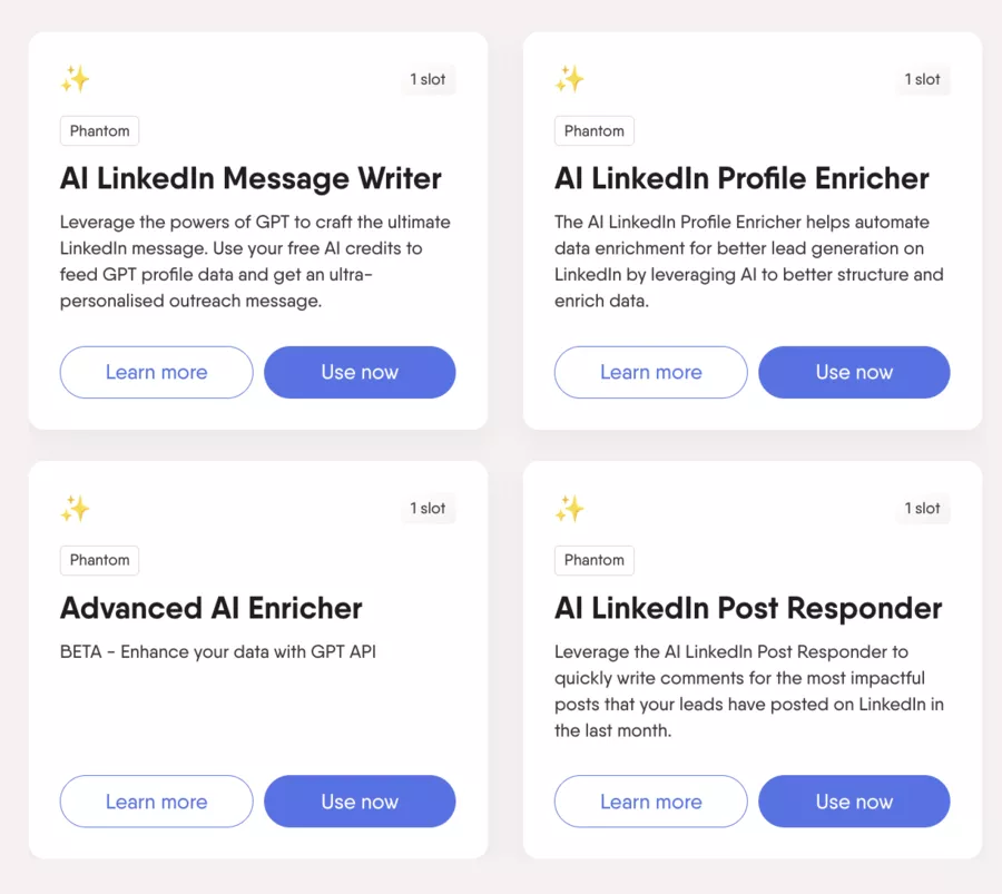 intelligence artificielle de phantombuster