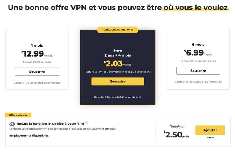 Tarifs - CyberGhost VPN vous permet que vous soyez