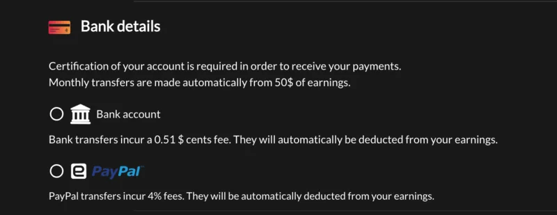 Détails de paiement de Uncove