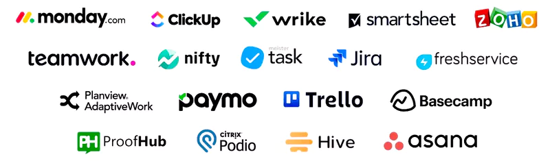 logo des logiciels de gestion de projet populaires