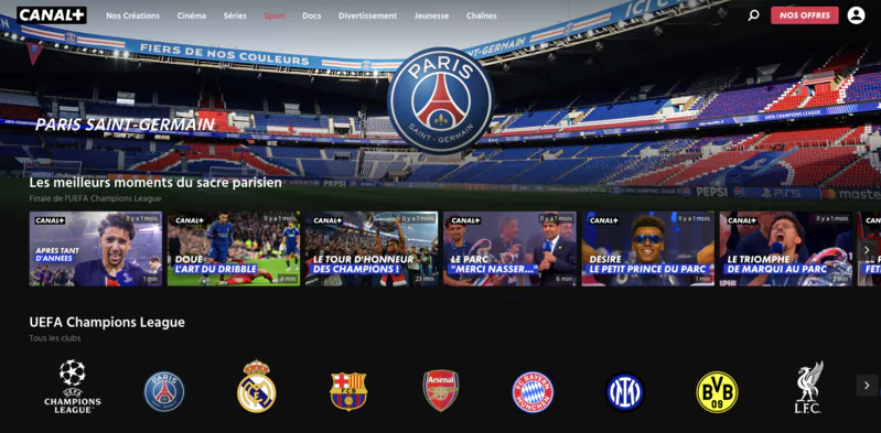 Service de streaming tv canal plus