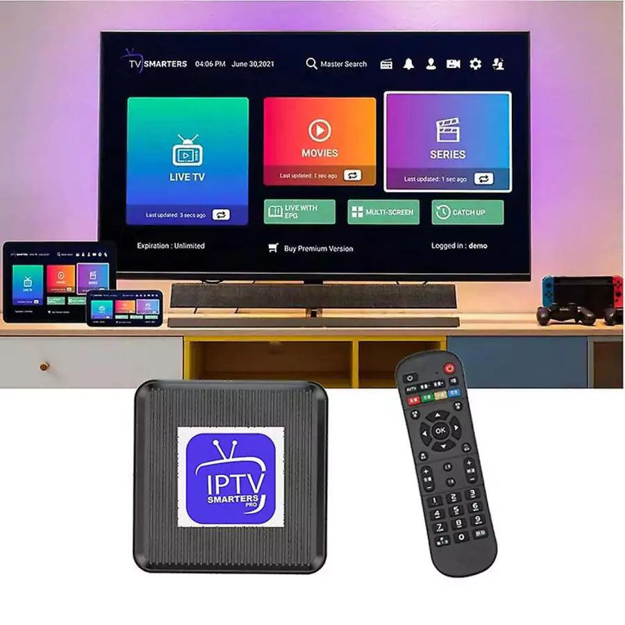 vue sur IPTV SMarters Pro
