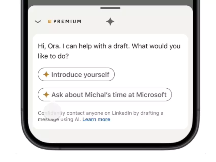 intelligence artificielle pour les utilisateurs de LinkedIn premium