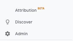 Capture d'écran du menu d'administration de Google Analytics