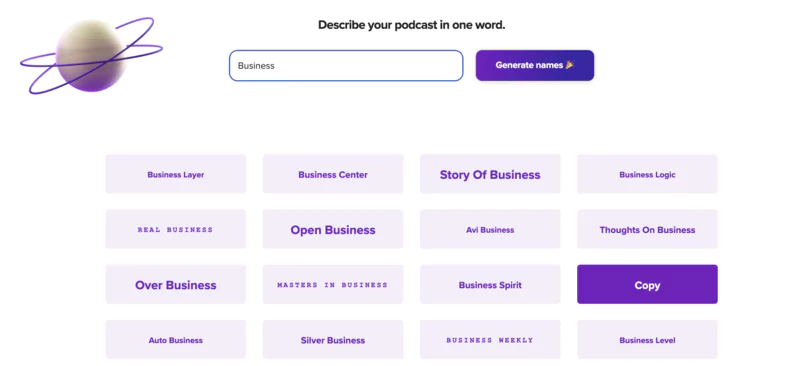 outil de recherche de nom gratuit de podcast de ausha