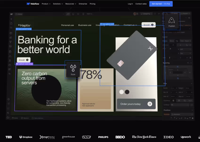 site internet avec webflow 