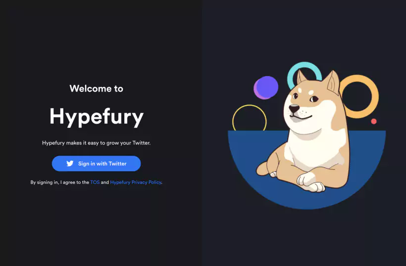 inscription sur le site web de hypefury