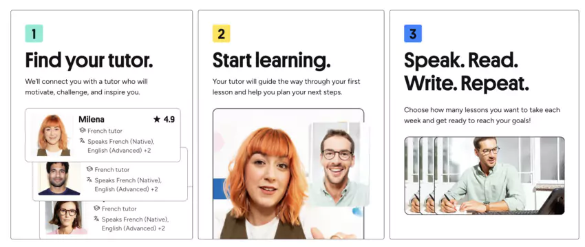 Accès à des cours processus de preply