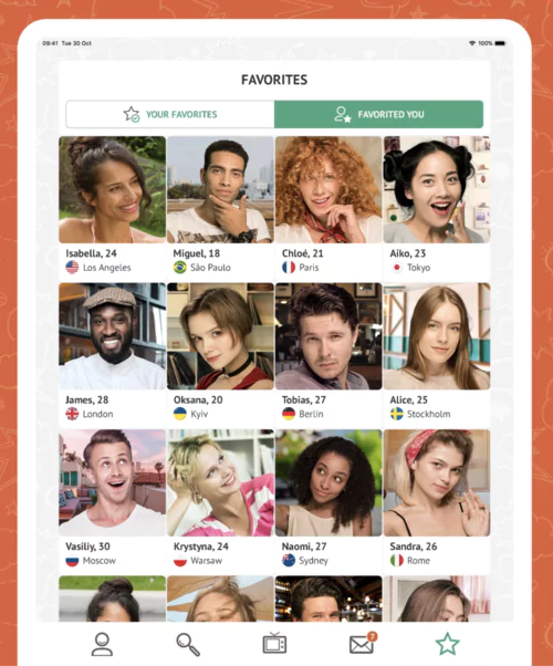 profils favoris sur OmeTV