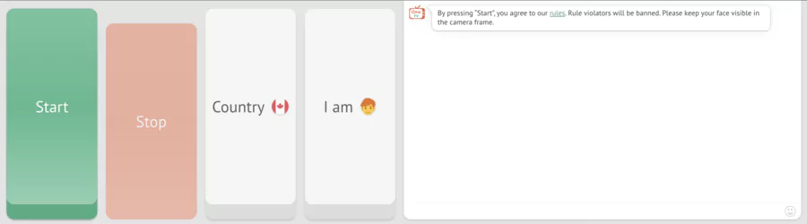 Fenêtre de chat sur OmeTV