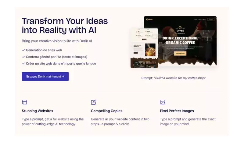 Générateur de Sites Web par IA